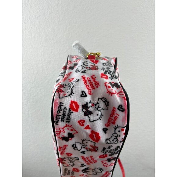 Hello Kitty Y2K All Over Character Print Purse White Red Black Crossbody Bag - Picture 12 of 15